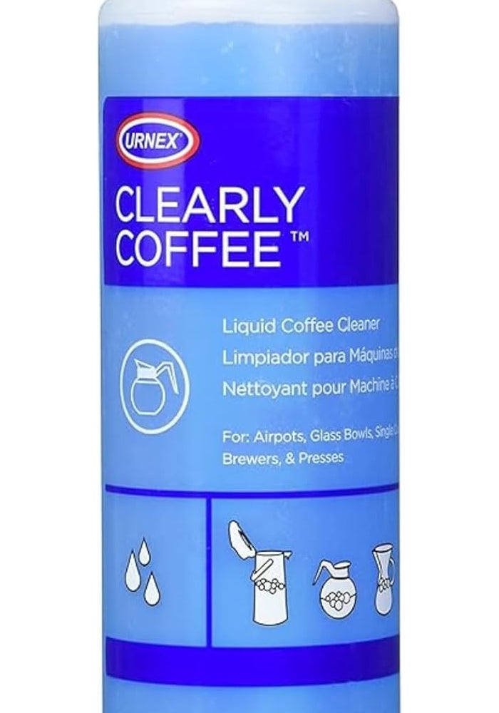 Urnex Clearly Coffee Pot Cleaner - 14oz Liquid Coffee Cleaner for Airpots and Brewers - Image 1